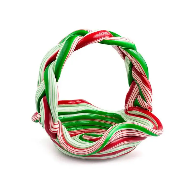 Wintergreen Mint Twist Hard Candy Basket