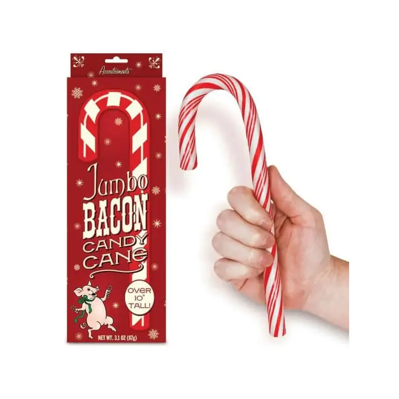 Archie McPhee Jumbo Bacon Candy Cane