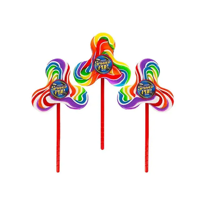 Bee International Fidget Spinner 3-Ounce Rainbow Swirl Pops: 12-Piece Display