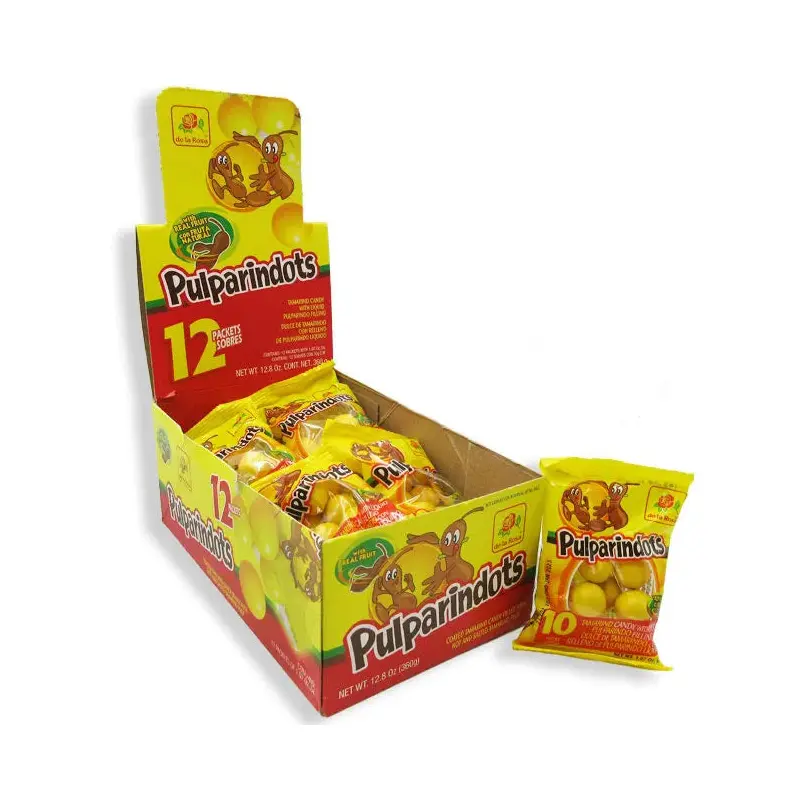 De La Rosa Pulparin Dots Candy Packs: 12-Piece Box