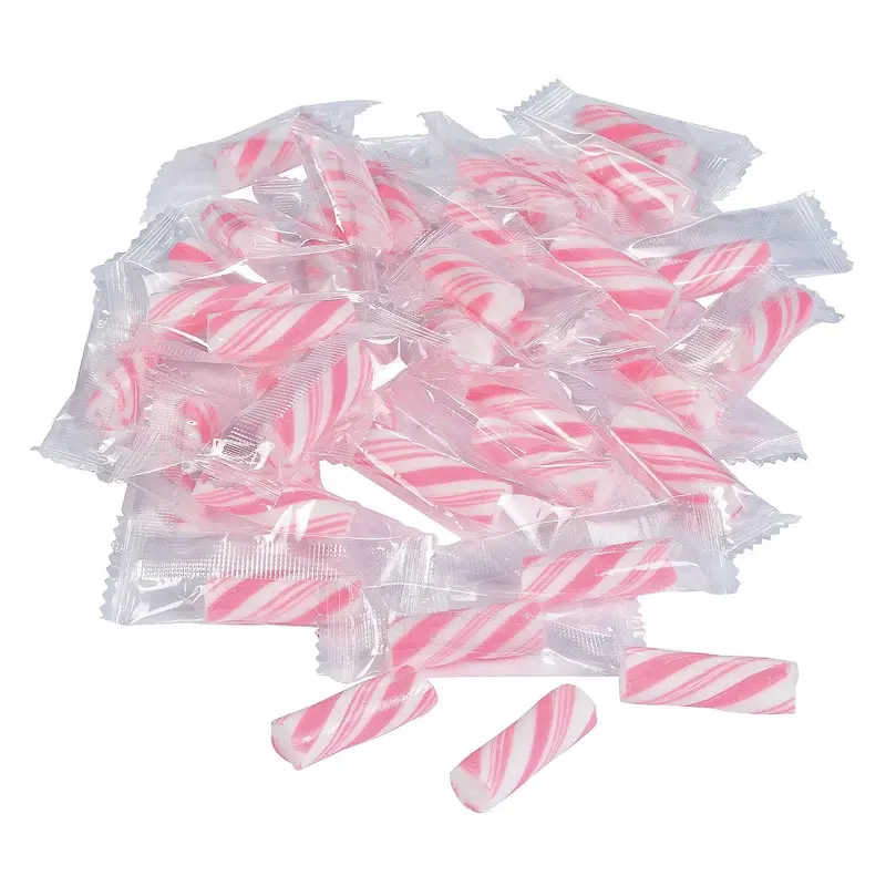 Mini Petite Pink & White Candy Sticks - Strawberry: 150-Piece Bag