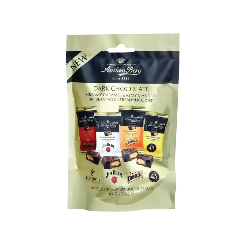 Anthon Berg Dark Chocolate Liqueurs Mini Bars: 10-Piece Case