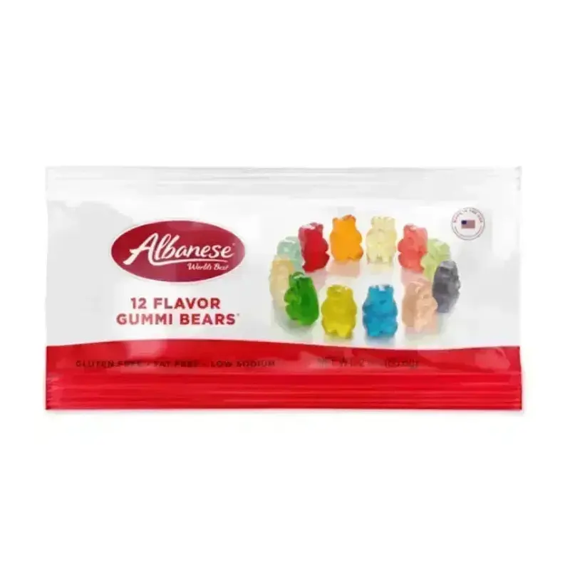 Albanese 12 Flavor Gummi Bear Snack Packs: 12-Piece Display