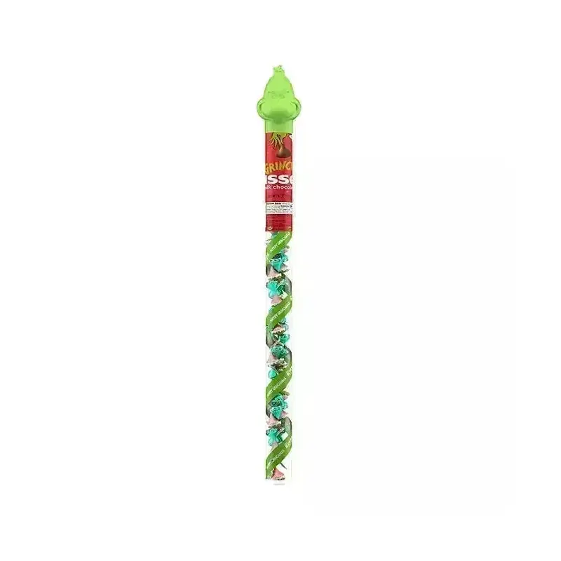 Hershey's Kisses Grinch Christmas Milk Chocolate Candy: 6-Ounce Tube