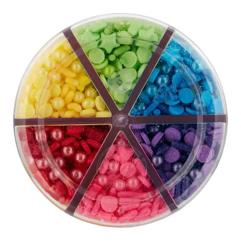 Wilton Rainbow Medley Sprinkles Mix with Turning Lid: 6.5-Ounce Bottle