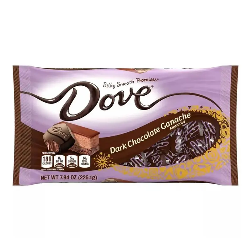 Dove Dark Chocolate Ganache Squares: 30-Piece Bag