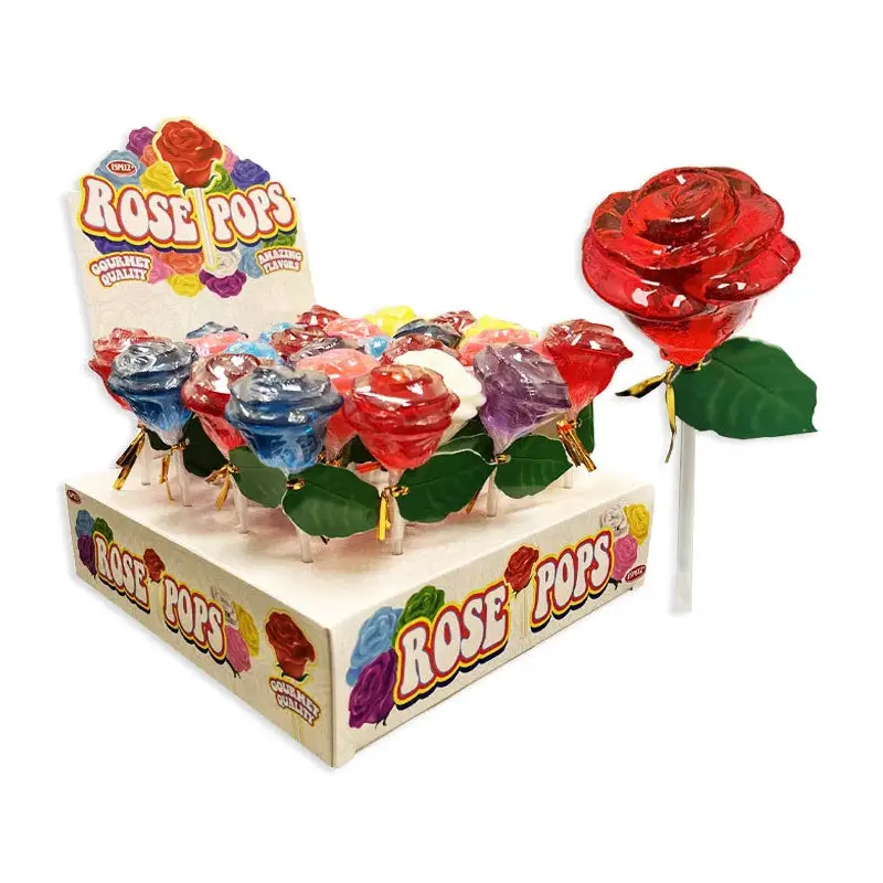 Assorted Rose Lollipops: 24-Piece Box