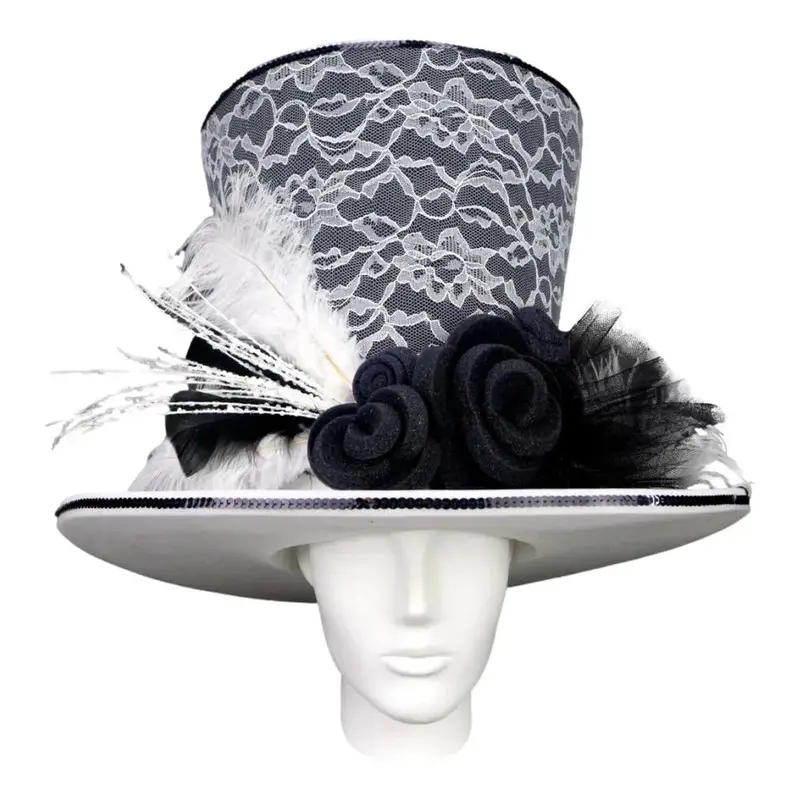 Luxurious Derby Wide Top Hat