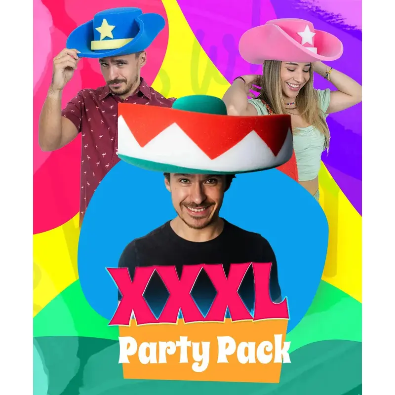 Ultimate XXXL Party Hats Pack (50 Hats & 50 Headbands)