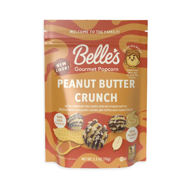 Belles Gourmet Candy Popcorn - Peanut Butter Crunch: 12-Piece Case