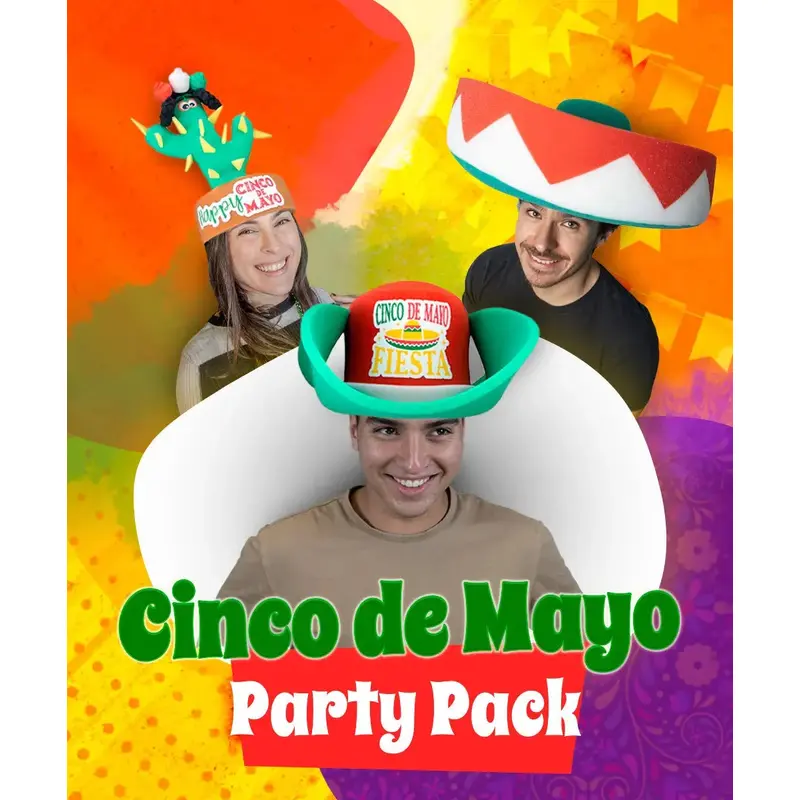 Cinco de Mayo Party Pack (14 Hats & 6 Headbands)