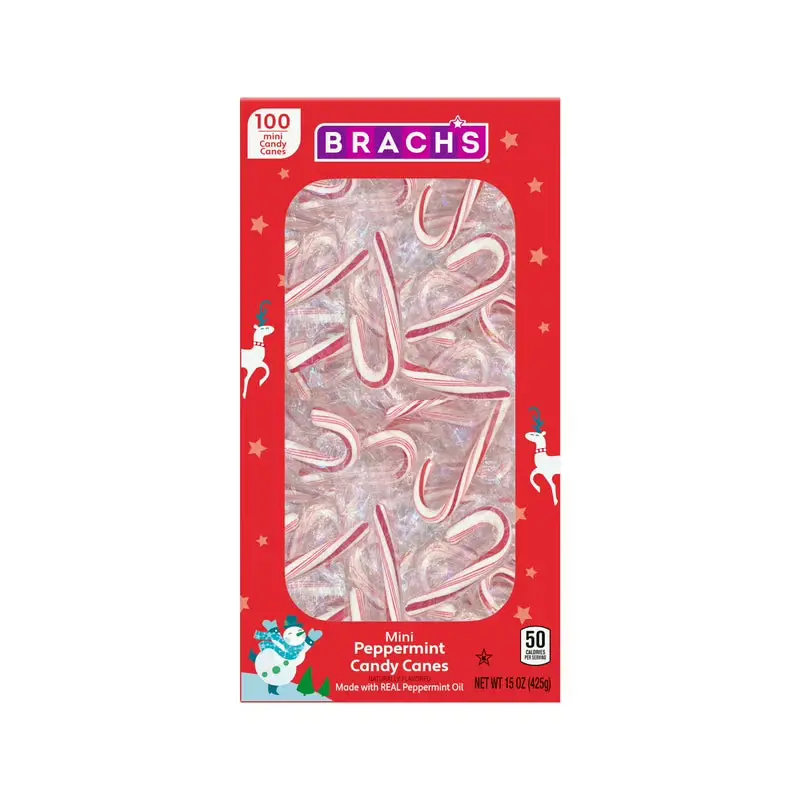 Brach's Mini Peppermint Candy Canes: 100-Piece Box
