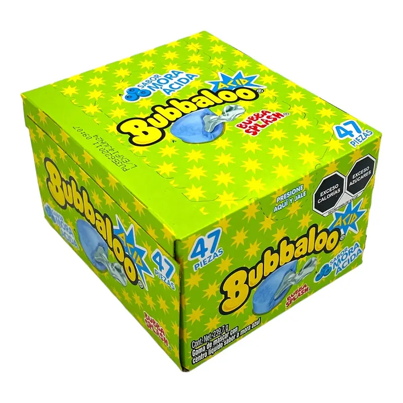 Bubbaloo Chicle Mora Acida | 47ct, Box